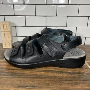 Abeo B.I.O. System Emmi Women's Size 11 Shoes Black Leather Slingback Sandal